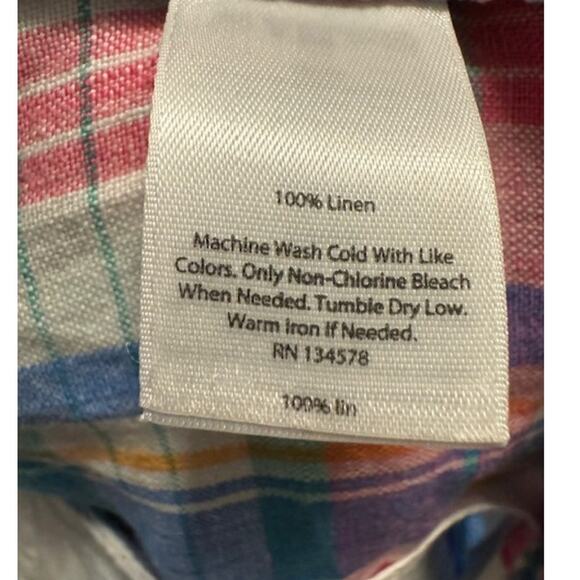 Vineyard Vines Madras Linen Plaid Shorts M NWOT - Picture 9 of 9